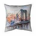 Fondo 20 x 20 in. Bridge Sketch-Double Sided Print Indoor Pillow FO3328405